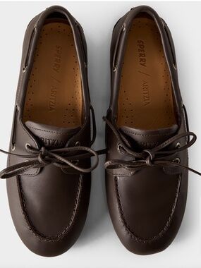 NIB Aritzia Sperry Slim Leather Boat Shoe - Size 8